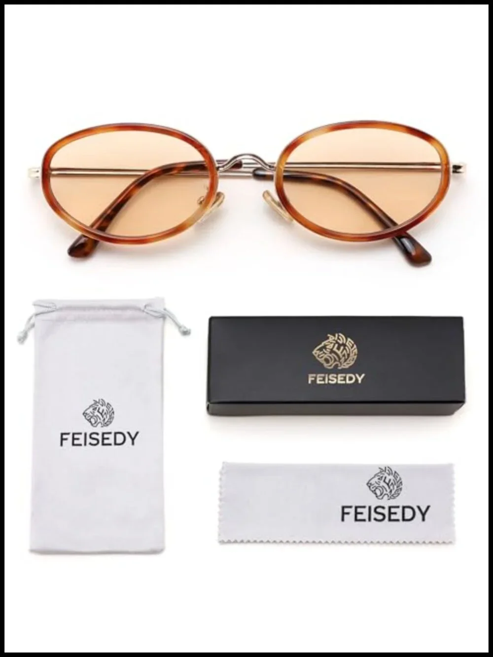 Retro Oval Metal Frame Sunglasses UV400 Protection Unisex